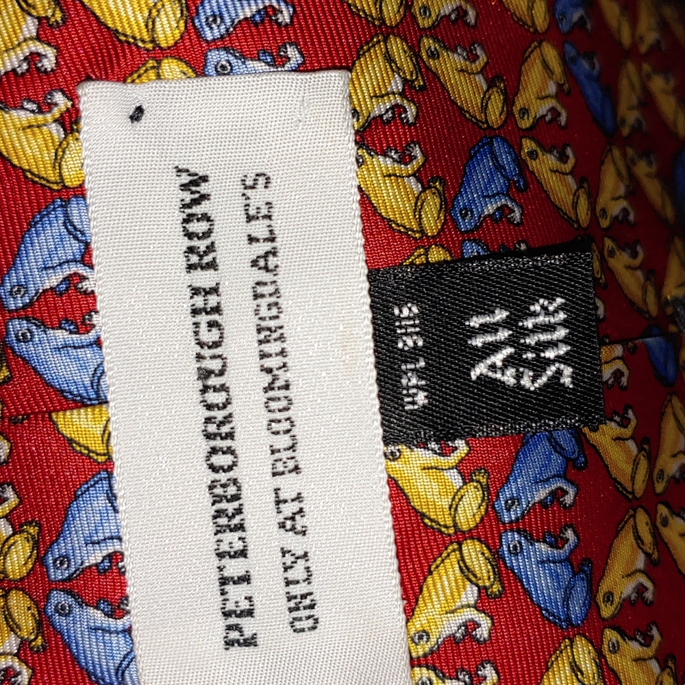 Peterborough Row all silk frog tie - Picture 3 of 8
